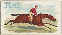 George Oyster, from The World's Racers series (N32) for Allen & Ginter Cigarettes, Allen & Ginter American, Commercial color lithograph