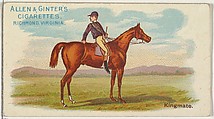 Kingmate, from The World's Racers series (N32) for Allen & Ginter Cigarettes, Allen & Ginter American, Commercial color lithograph