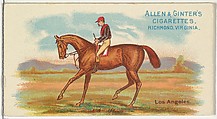 Los Angeles, from The World's Racers series (N32) for Allen & Ginter Cigarettes, Allen & Ginter American, Commercial color lithograph