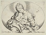 The Virgin holding the infant Christ, an oval composition, after Reni, Anonymous, 17th century, Etching