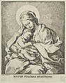 The Virgin holding the infant Christ, after Reni, Johann Christoph Winkler German, Etching