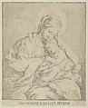 The Virgin holding the infant Christ, after Reni, Johann Christoph Winkler  German, Etching; counterproof