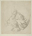 The Virgin holding the infant Christ, a circular composition, counterproof, Guido Reni  Italian, Etching; counterproof