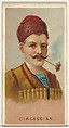 Circassian, from World's Smokers series (N33) for Allen & Ginter Cigarettes, Allen & Ginter  American, Commercial color lithograph