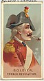 Soldier, French Revolution, from World's Smokers series (N33) for Allen & Ginter Cigarettes, Allen & Ginter  American, Commercial color lithograph