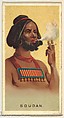 Sudan, from World's Smokers series (N33) for Allen & Ginter Cigarettes, Allen & Ginter  American, Commercial color lithograph