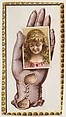 Card Number 2, cut-out from banner advertising the Opera Gloves series (G29) for Allen & Ginter Cigarettes, Allen & Ginter American, Commercial color lithograph