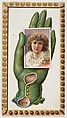 Card Number 6, cut-out from banner advertising the Opera Gloves series (G29) for Allen & Ginter Cigarettes, Allen & Ginter American, Commercial color lithograph
