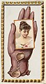 Card Number 10, cut-out from banner advertising the Opera Gloves series (G29) for Allen & Ginter Cigarettes, Allen & Ginter  American, Commercial color lithograph