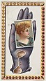 Card Number 12, cut-out from banner advertising the Opera Gloves series (G29) for Allen & Ginter Cigarettes, Allen & Ginter American, Commercial color lithograph