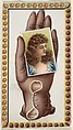Card Number 15, cut-out from banner advertising the Opera Gloves series (G29) for Allen & Ginter Cigarettes, Allen & Ginter American, Commercial color lithograph