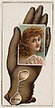 Card Number 23, cut-out from banner advertising the Opera Gloves series (G29) for Allen & Ginter Cigarettes, Allen & Ginter  American, Commercial color lithograph