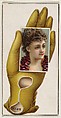 Card Number 25, cut-out from banner advertising the Opera Gloves series (G29) for Allen & Ginter Cigarettes, Allen & Ginter  American, Commercial color lithograph