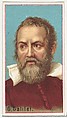Galileo Galilei, printer's sample for the World's Inventors souvenir album (A25) for Allen & Ginter Cigarettes, Allen & Ginter  American, Commercial color lithograph