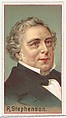 R. Stephenson, printer's sample for the World's Inventors souvenir album (A25) for Allen & Ginter Cigarettes, Allen & Ginter  American, Commercial color lithograph