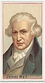 James Watt, printer's sample for the World's Inventors souvenir album (A25) for Allen & Ginter Cigarettes, Allen & Ginter American, Commercial color lithograph