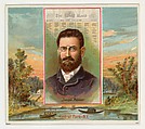 Joseph Pulitzer, The New York World, from the American Editors series (N35) for Allen & Ginter Cigarettes, Allen & Ginter  American, Commercial color lithograph