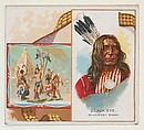 Black Eye, Blackfeet Sioux, from the American Indian Chiefs series (N36) for Allen & Ginter Cigarettes, Allen & Ginter  American, Commercial color lithograph