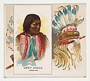 Grey Eagle, Apache, from the American Indian Chiefs series (N36) for Allen & Ginter Cigarettes, Allen & Ginter American, Commercial color lithograph