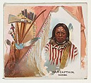 War Captain, Nambe, from the American Indian Chiefs series (N36) for Allen & Ginter Cigarettes, Allen & Ginter American, Commercial color lithograph