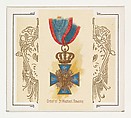Order of Saint Michael, Bavaria, from the World's Decorations series (N44) for Allen & Ginter Cigarettes, Allen & Ginter American, Commercial color lithograph