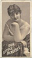 From the Actresses series (N57) promoting Our Little Beauties Cigarettes for Allen & Ginter brand tobacco products, Allen & Ginter  American, Photolithograph