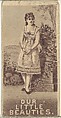 From the Actresses series (N57) promoting Our Little Beauties Cigarettes for Allen & Ginter brand tobacco products, Allen & Ginter  American, Photolithograph