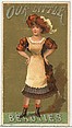 From the Girls and Children series (N58) promoting Our Little Beauties Cigarettes for Allen & Ginter brand tobacco products, Allen & Ginter American, Commercial color lithograph