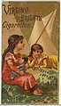 From the Girls and Children series (N64) promoting Virginia Brights Cigarettes for Allen & Ginter brand tobacco products, Allen & Ginter American, Commercial color lithograph
