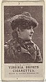 Belle Archer, from the Actresses series (N67) promoting Virginia Brights Cigarettes for Allen & Ginter brand tobacco products, Allen & Ginter American, Photolithograph