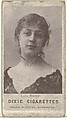 Lulu Berger, from the Actresses series (N67) promoting Dixie Cigarettes for Allen & Ginter brand tobacco products, Allen & Ginter American, Photolithograph