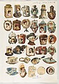 Thirty-one cut-outs from advertising banner for Allen & Ginter Cigarettes, Allen & Ginter American, Commercial color lithographs