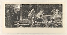 The First Course–The Dinner, Sir Lawrence Alma-Tadema  British, born The Netherlands, Etching on chine collé; proof