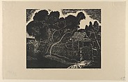 The Old Willow, Todros Geller (American, Vinnitza, Ukraine, Russia 1889–1949), Woodcut