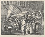 Food Market Old Style, Harry Gottlieb  American, Lithograph