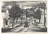 Main Street, Minnetta Good  American, Lithograph