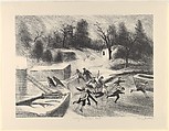 Skating on Rondout Creek, Harry Gottlieb  American, Lithograph