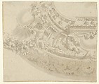 Design for a Ceiling, Anonymous, Italian, 17th century Italian, Pen and brown ink and gray wash