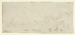 Landscape, Stefano della Bella Italian, Pen and brown ink