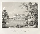 Le Palais Anglais à Peterhof, from "Vues pittoresques des palais & jardins impériaux aux environs de St. Petersbourg", J. Meyer, Lithograph printed with gray tone block