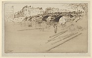 Pont de la Tournelle, Maurice Victor Achener French, Etching and drypoint