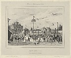 Beau-Grenelle, Couronnement De La Rosière (Fêtes des Environs de Paris), Victor Adam  French, Lithograph with tint stone