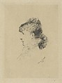 Portrait of Sarah Bernhardt, Louise Abbéma  French, Drypoint