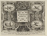 Title Plate from "The Introduction of the Silkworm" [Vermis Sericus], Karel van Mallery  Netherlandish, Engraving