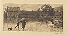 A Rainy Day, Cookham, Ernest Stamp  British, Etching; proof