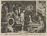 New Inventions of Modern Times [Nova Reperta], The Invention of Gunpowder, plate 3, Jan Collaert I  Netherlandish, Engraving