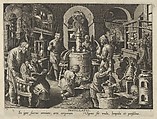 New Inventions of Modern Times [Nova Reperta], The Invention of Distillation, plate 7, Jan Collaert I  Netherlandish, Engraving