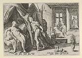 Mercury Entering Herse's Room After Changing Agraulos to Stone, from Ovid's "Metamorphoses", Book II, Anonymous, Netherlandish, 17th century Netherlandish, Engraving