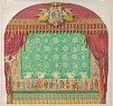 Design for a Theater Curtain, Aimé Chenavard  French, Watercolor, gouache, and gilt