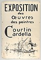 Poster Design for the "Exposition des Oeuvres des Peintres Courtin [et] Cardella", Tony Cardella, Black tempera over charcaol underdrawing